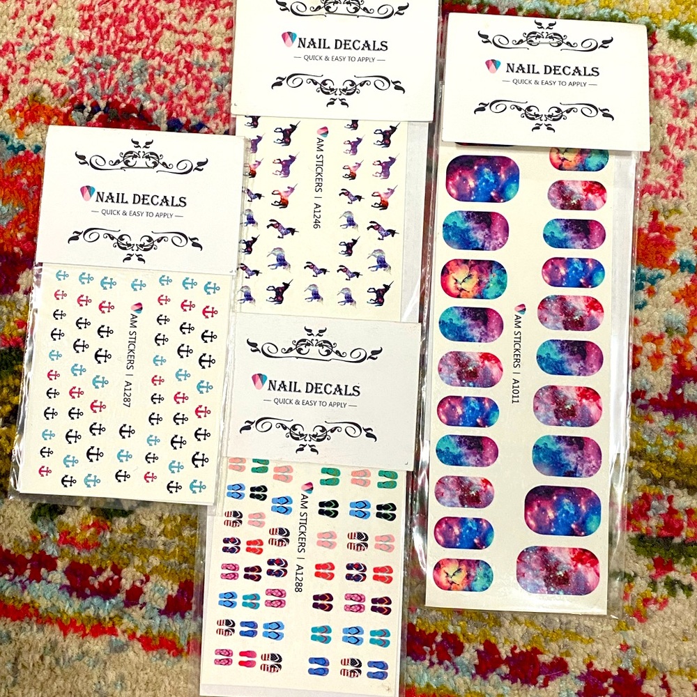 4 PACK NAIL DECALS